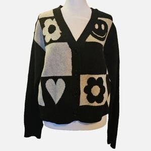 Whitty Fox Young Contemporary Black Cardigan - size L